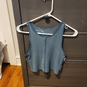 American Eagle Outfitters Teal Crop Top